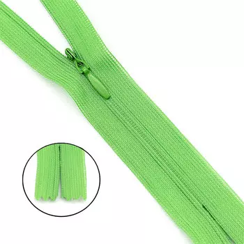 Молния потайная нераз.т3 50см (нейлон) (F237 зелёный)