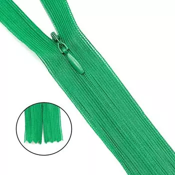 Молния потайная нераз.т3 50см (нейлон) (F243 зеленый)