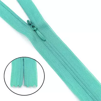 Молния потайная нераз.т3 50см (нейлон) (F253 голубой)