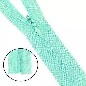 Молния потайная нераз.т3 50см (нейлон) (F254 голубой)