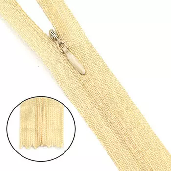 Молния потайная нераз.т3 50см (нейлон) (F276 бежевый)