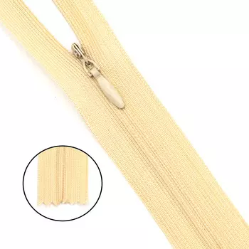 Молния потайная нераз.т3 50см (нейлон) (F291 бежевый)