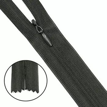 Молния потайная нераз.т3 50см (нейлон) (F327 оливковый)