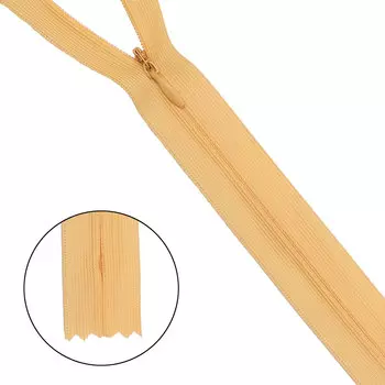 Молния потайная нераз.т3 50см (нейлон) (s113 бл.оранжевый)