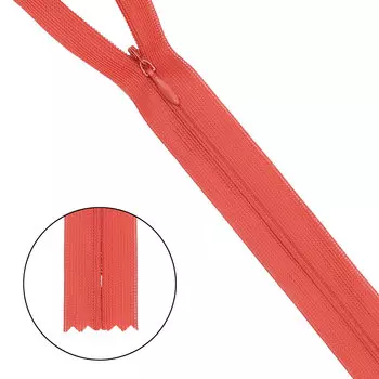 Молния потайная нераз.т3 50см (нейлон) (s139 розово-коралловый)