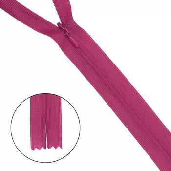 Молния потайная нераз.т3 50см (нейлон) (s143 яр.фиолетовый)