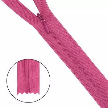 Молния потайная нераз.т3 50см (нейлон) (s173 яр.лиловый)