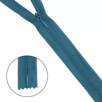 Молния потайная нераз.т3 50см (нейлон) (s222 джинсовый)