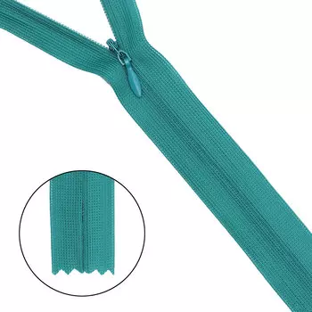 Молния потайная нераз.т3 50см (нейлон) (s257 бирюза)