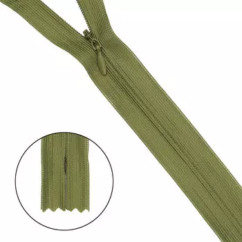 Молния потайная нераз.т3 50см (нейлон) (s264 св.хаки)