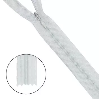 Молния потайная нераз.т3 50см (нейлон) (s314 серо-голубой)