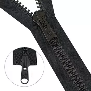 Молния трактор Тип 20 (8мм) 2 замка 120см Arta-F (077 черный)