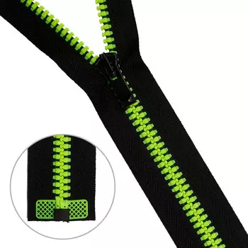 Молния трактор Тип 10 (6мм) 1 замок 60см NEON Arta-F (077 черный/098 люминесцентный)