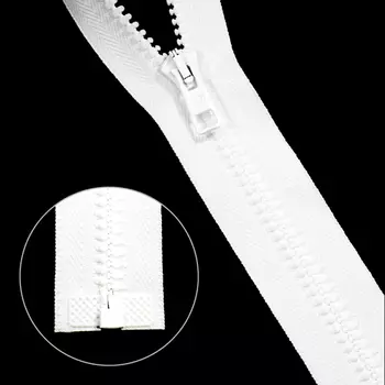 Молния трактор Тип 10 (6мм) 1 замок 80см БЕЗ БИРКИ упак (50 шт) Arta (001 белый)