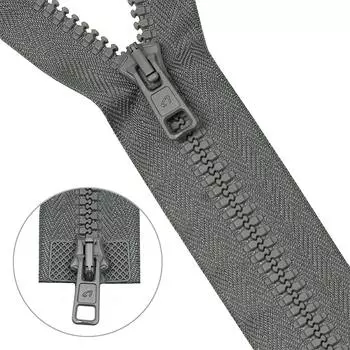 Молния трактор Тип 10 (6мм) 2 замка 70см Arta-F (074 серый)