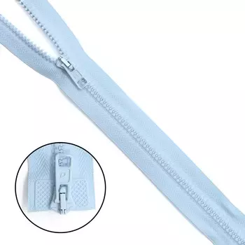 Молния трактор тип10 (6мм) 2 замка 75см Arta-F (104 голубой)