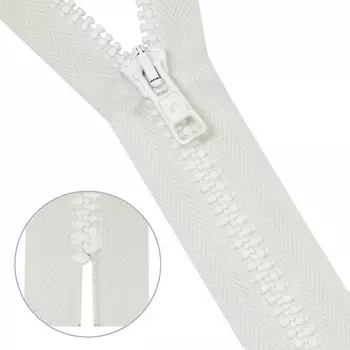 Молния трактор Тип 10 (6мм) 18см неразъемная БЕЗ БИРКИ упак (50 шт) Arta (001 белый)