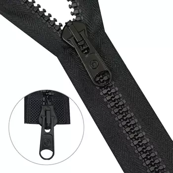 Молния трактор Тип 20 (8мм) 2 замка 75см Arta-F (077 черный)