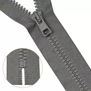 Молния трактор Тип 10 (6мм) 18см неразъемная БЕЗ БИРКИ упак (25 шт) Arta-F (074 серый)