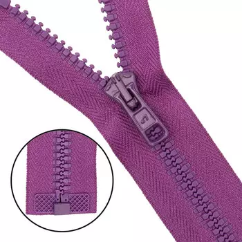 Молния трактор Тип 10 (6мм) 1 замок 70см Arta-F (029 фиолетовый)