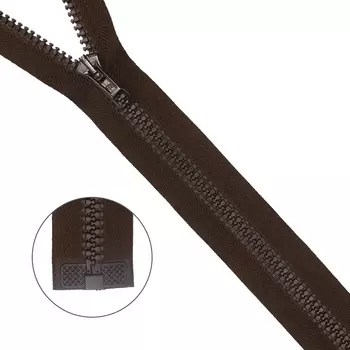 Молния трактор Тип 10 (6мм) 1 замок 90см Arta-F (068 т.коричневый)