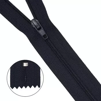 Молния юбочная a/l Т3 - 20 см (233 т.синий)