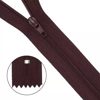 Молния юбочная a/l Т3 - 20 см (864 т.бордо)