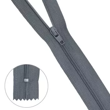 Молния юбочная a/l Т3 - 20 см (275 серый)