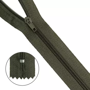 Молния юбочная p/l Т3 - 20см (А-328 хаки)