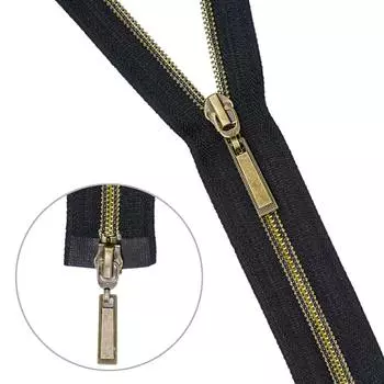 Молния 'витая' 2зам. антик/черн. Т7 - 80см