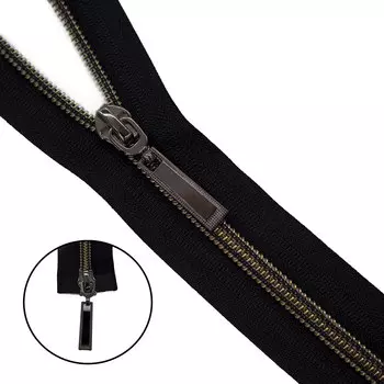 Молния 'витая' 2зам. черн.ник./черн. Т7 -100см