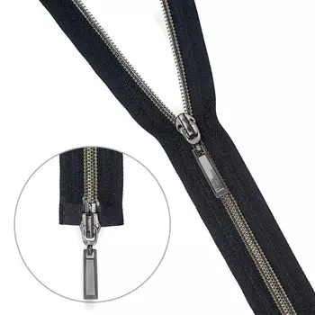 Молния 'витая' 2зам. черн.ник./черн. Т7 - 80см