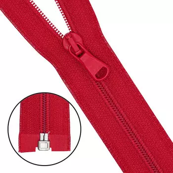 Молния витая Тип 6 1 замок 40см Arta-F (519 красный)