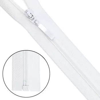 Молния витая Тип 6 1 замок 45см Arta-F (501 белый)