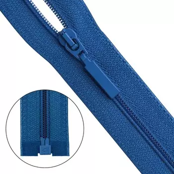 Молния витая Тип 6 1 замок 60см Arta-F (115 синий)