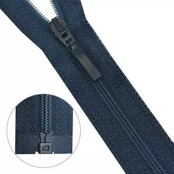 Молния витая Тип 6 1 замок 70см Arta-F (196 т.синий)