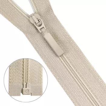 Молния витая Тип 6 1 замок 70см Arta-F (572 св.бежевый)