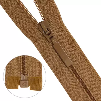 Молния витая Тип 6 1 замок 70см Arta-F (856 св.коричневый)