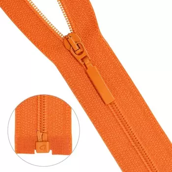 Молния витая Тип 6 1 замок 75см Arta-F (523 оранжевый)