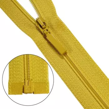 Молния витая Тип 6 1 замок 85см Arta-F (828 горчица)