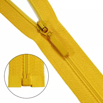 Молния витая Тип 6 1 замок 85см Arta-F (506 желтый)