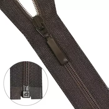 Молния витая Тип 6 1 замок 85см Arta-F (141 т.коричневый)