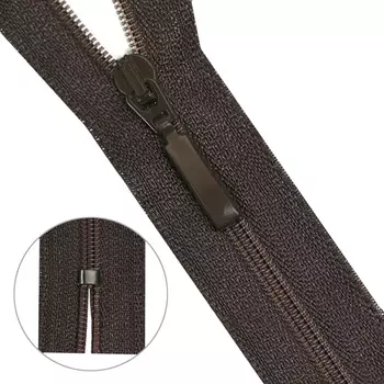 Молния витая Тип 6 18см неразъемная Arta-F (141 темно-коричневый)