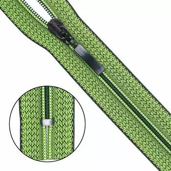 Молния витая Тип 6 18см неразъемная декоративная тесьма меланж Arta-F (D535M лимонно-черный)