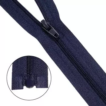 Молния витая т3 1 замок 30см (233 т.синий)