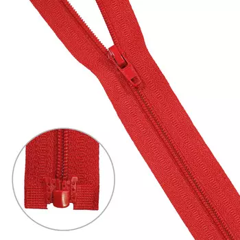 Молния витая т3 1 замок 30см (519 красный)