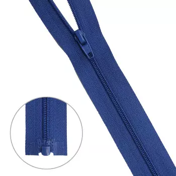 Молния витая т3 1 замок 40см (220 василек)