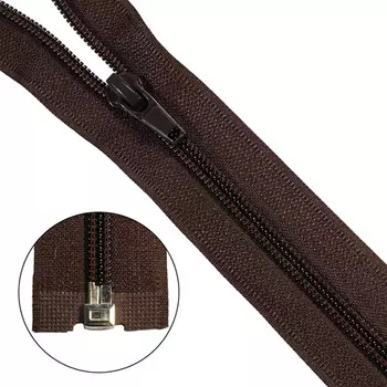 Молния витая т5 1 замок 160см (917 т.коричневый)