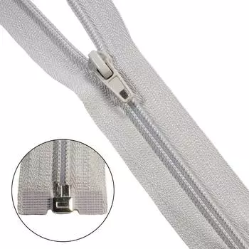 Молния витая т5 1 замок 55см (154 бледно-серый)