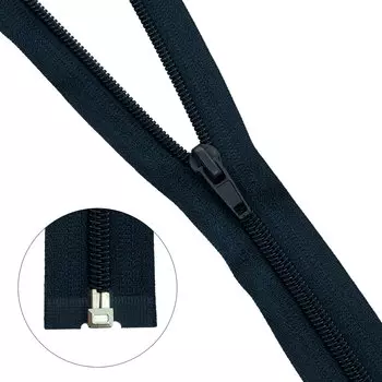 Молния витая т5 1 замок 80см (233 т.синий)